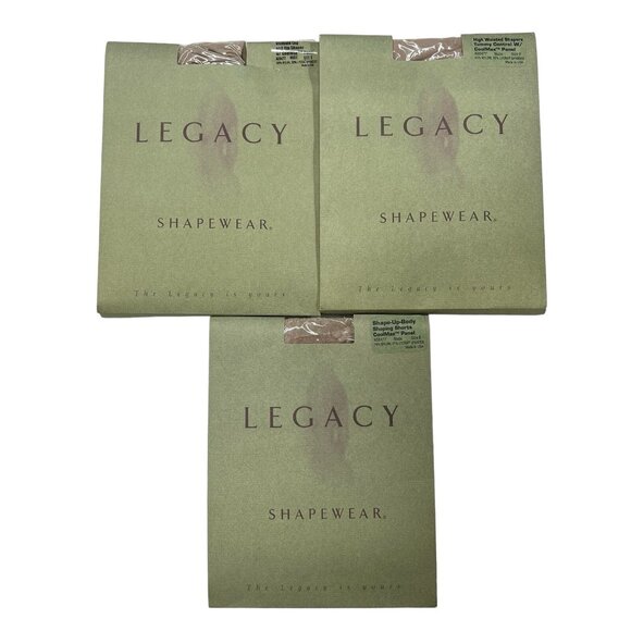 Legacy Shapewear Size E Vintage Lot of 3 Coolmax Tummy Control Shaping Shorts - Picture 1 of 12